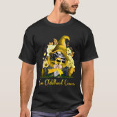 Cure Childhood Cancer Awareness Gold Ribbon Gnome  T-shirt (Voorkant)