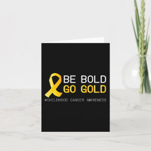 Cure Childhood Cancer Awareness Golden Ribbon voor Kaart