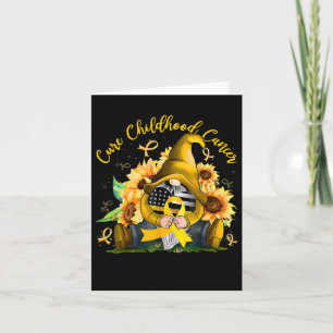 Cure Childhood Cancer Golden Ribbon Gnome Cancer A Kaart