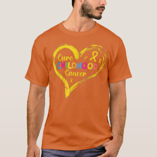 Cure Childhood Cancer Heart Childhood Cancer Aware T-shirt