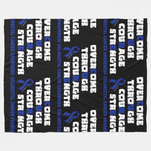 CURE... Colorectale kanker Fleece Deken (Voorkant (Horizontaal))