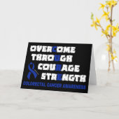 CURE... Colorectale kanker Kaart (Gele Bloem)