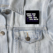 CURE...Crohn's Knop Vierkante Button 5,1 Cm (In situ)