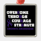 CURE...Crohn's Metaal Ornament (Voorkant)