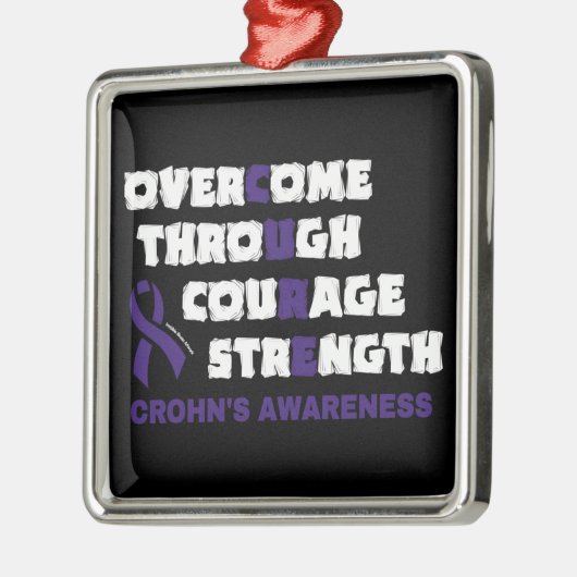 CURE...Crohn's Metaal Ornament (Links)