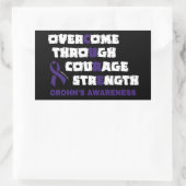 CURE...Crohn's Rechthoekige Sticker (Tas)