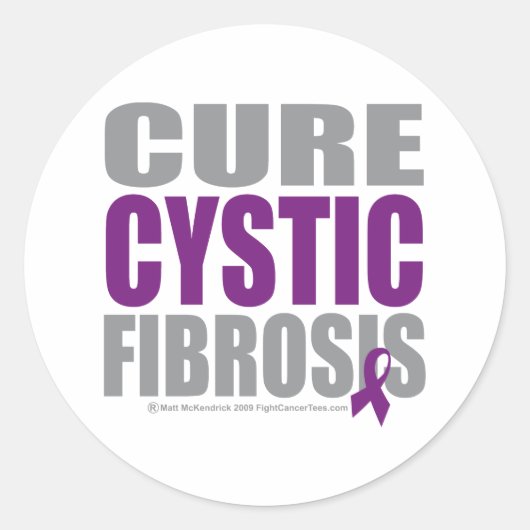 Cure Cystic Fibrosis Ronde Sticker (Voorkant)