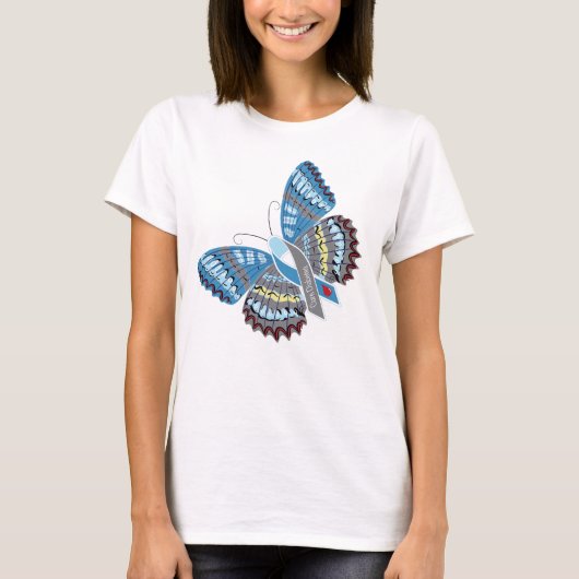 Cure Diabetes Butterfly T-shirt (Voorkant)