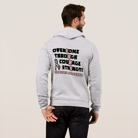 CURE...Diabetes Hoodie (Achterkant volledig)
