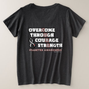 CURE... Diabetes plus grootte T-shirt