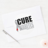 Cure Diabetes Ribbon Ronde Sticker (Envelop)