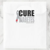 Cure Diabetes Ribbon Ronde Sticker (Tas)