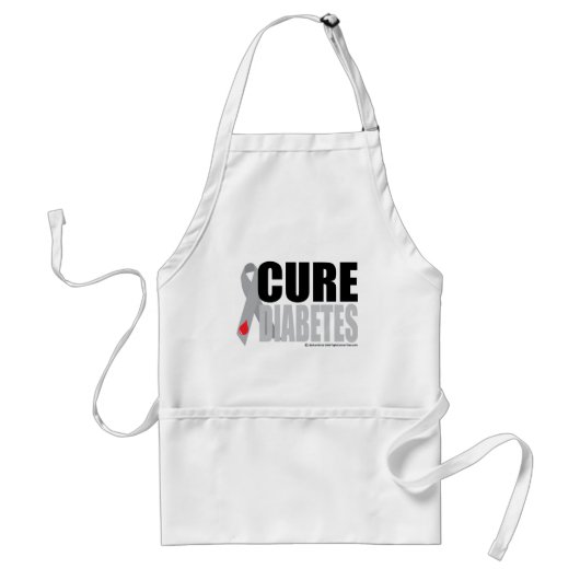 Cure Diabetes Ribbon Standaard Schort (Voorkant)