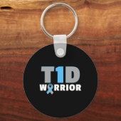 Cure Diabetic - Fun T1d Diabetes One Bewustzijn Sleutelhanger (Voorkant)