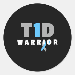 Cure Diabetic - Fun Type 1 Diabetes Awareness Ronde Sticker