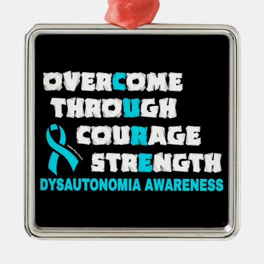 CURE... Dysautonomie Metalen Ornament (Voorkant)