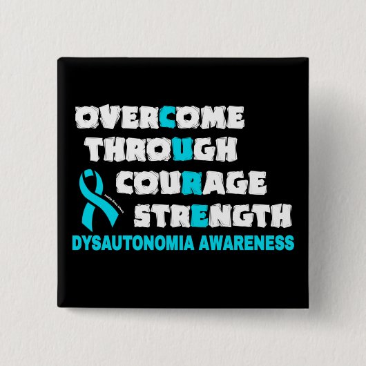 CURE... Dysautonomie Vierkante Button 5,1 Cm (Voorkant)