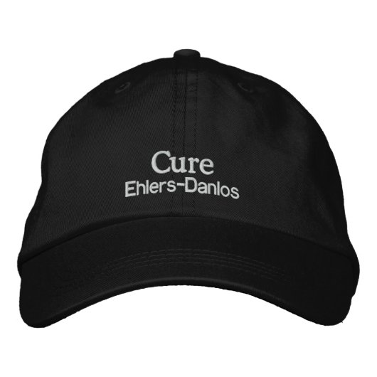 Cure Ehlers Danlos geborduurd honkbal Pet (Voorkant)