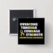 CURE...Endometriosis Vierkante Button 5,1 Cm (Voorkant /achterkant)