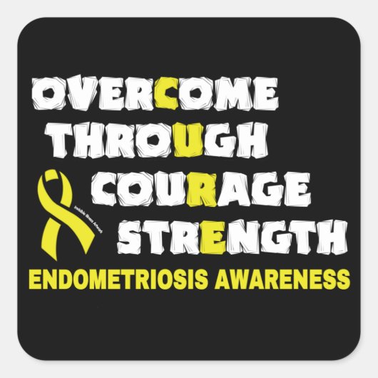 CURE...Endometriosis Vierkante Sticker (Voorkant)
