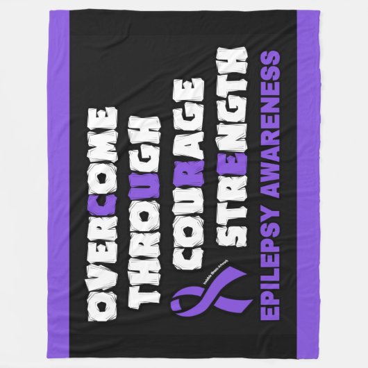 CURE...Epilepsy Fleece Deken (Voorkant)