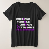 CURE... Fibro Plus Size T-Shirt (Design voorkant)