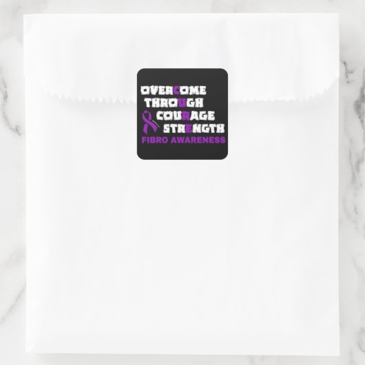 CURE... Fibro Square Sticker (Tas)
