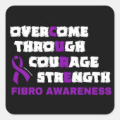 CURE... Fibro Square Sticker (Voorkant)