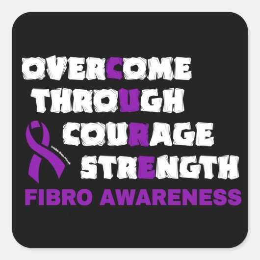 CURE... Fibro Square Sticker (Voorkant)