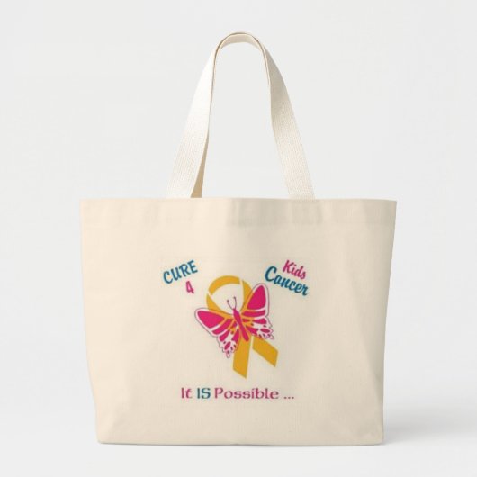 Cure for Kids Cancer, draag goud voor mijn dochter Grote Tote Bag (Voorkant)