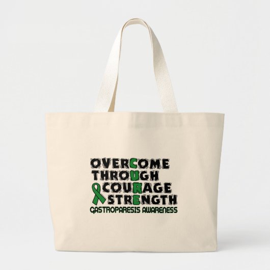 CURE...Gastroparese Grote Tote Bag (Voorkant)