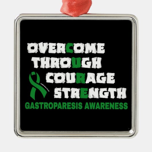 CURE... Gastroparese Metaal Ornament