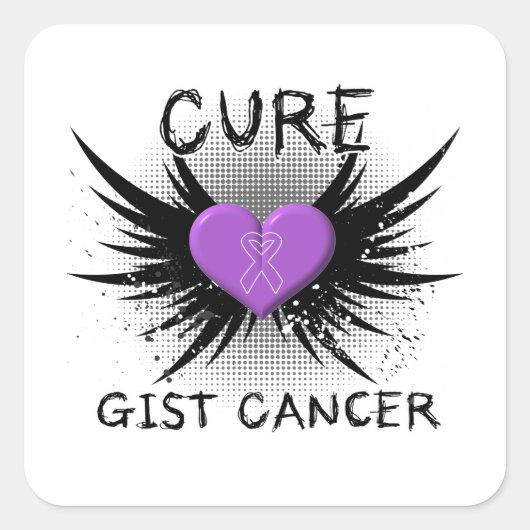 Cure GIST Cancer Vierkante Sticker (Voorkant)