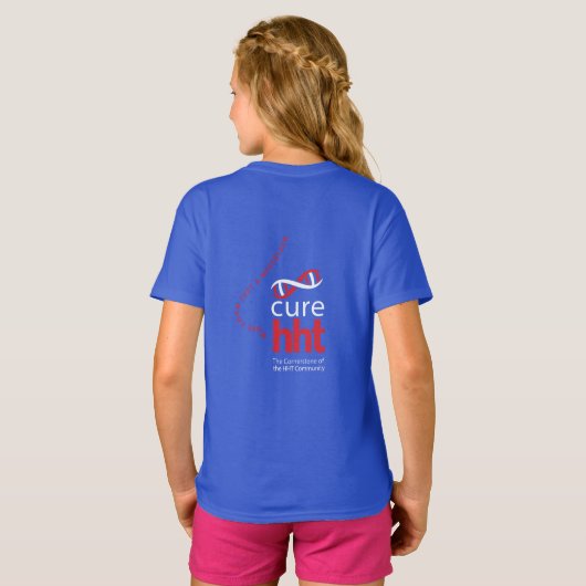 Cure HHT FIND.TREAT.CURE Awareness T-Shirt (Girls) (Achterkant volledig)