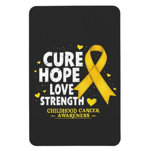 Cure Hope Love Sterkte Kinderkanker Bewustzijn Magneet (Verticaal)