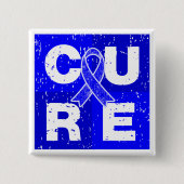 CURE Huntington's Disease Cube Vierkante Button 5,1 Cm (Voorkant)