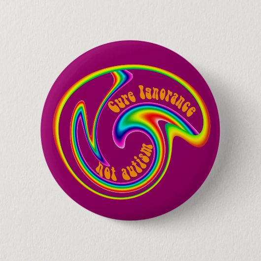 Cure Ignorance Swirl-Buttonnen Ronde Button 5,7 Cm (Voorkant)