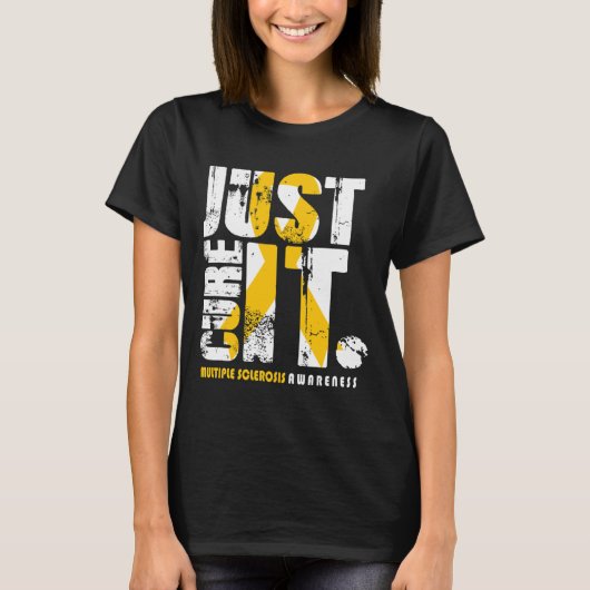Cure IT Multiple Sclerosis Awareness Ondersteuning T-shirt (Voorkant)