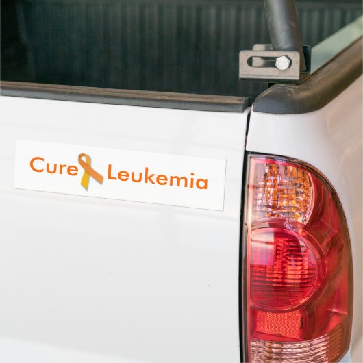 Cure Leukemia Oranje Ribbon Bumpersticker (Op Truck)