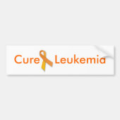 Cure Leukemia Oranje Ribbon Bumpersticker (Voorkant)