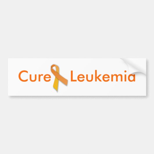 Cure Leukemia Oranje Ribbon Bumpersticker (Voorkant)