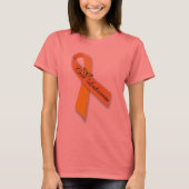 Cure Leukemia Oranje Ribbon Butterfly Shirt (Voorkant)