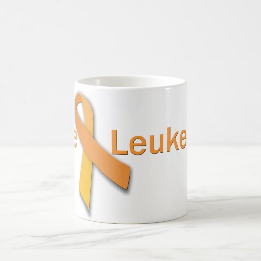 Cure Leukemia Oranje Ribbon Coffee Mok (Center)