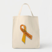 Cure Leukemia Oranje Ribbon Organic Grocery Tas (Voorkant)