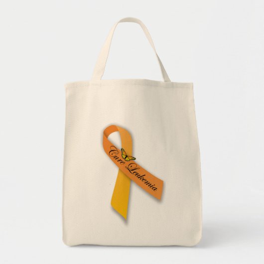 Cure Leukemia Oranje Ribbon Organic Grocery Tas (Voorkant)