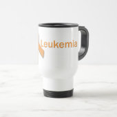 Cure Leukemia Oranje Ribbon Travel Mug Reisbeker (Voorkant rechts)