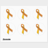 Cure Leukemie Oranje lint Stickers (Vel)