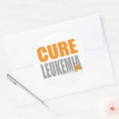 Cure leukemie ronde sticker (Envelop)