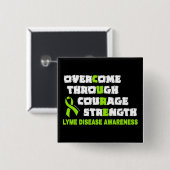 CURE...Lyme Knop Vierkante Button 5,1 Cm (Voorkant /achterkant)