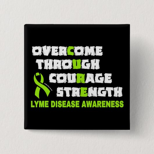 CURE...Lyme Knop Vierkante Button 5,1 Cm (Voorkant)